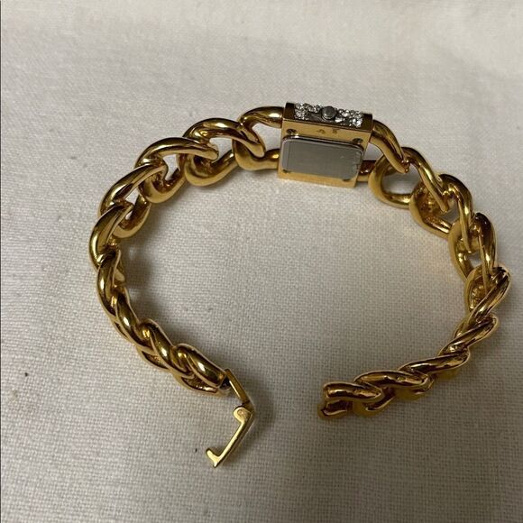 Vintage Franklin Mint 22k Gold EP with Crystal Settings Women\'s Bracelet Watch main image 9